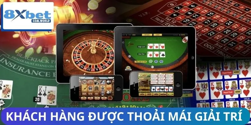 Cập Nhật Hệ Thống Casino Mới Nhất 8XBET 2026 Cho Bạn 3 Khách hàng được thoải mái giải trí với nhiều nền tảng